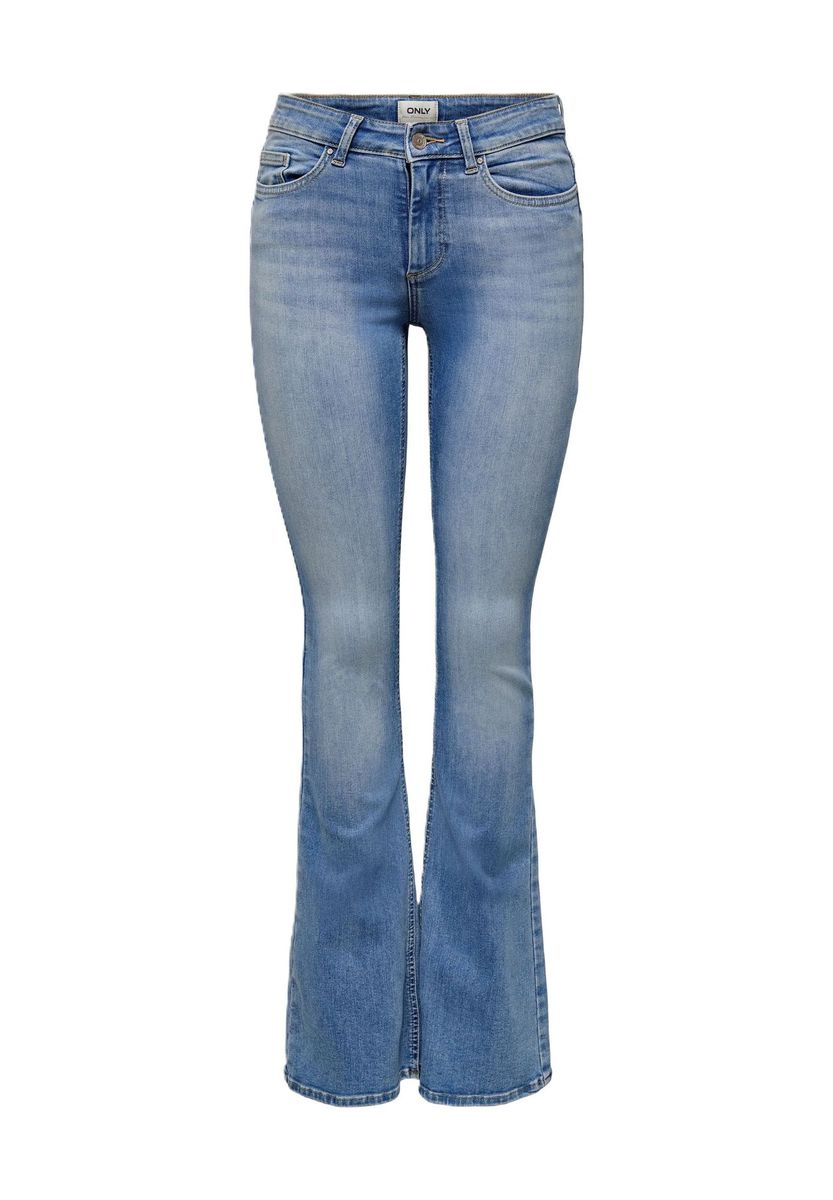 Schmeichelhafte High-Rise Schlagjeans