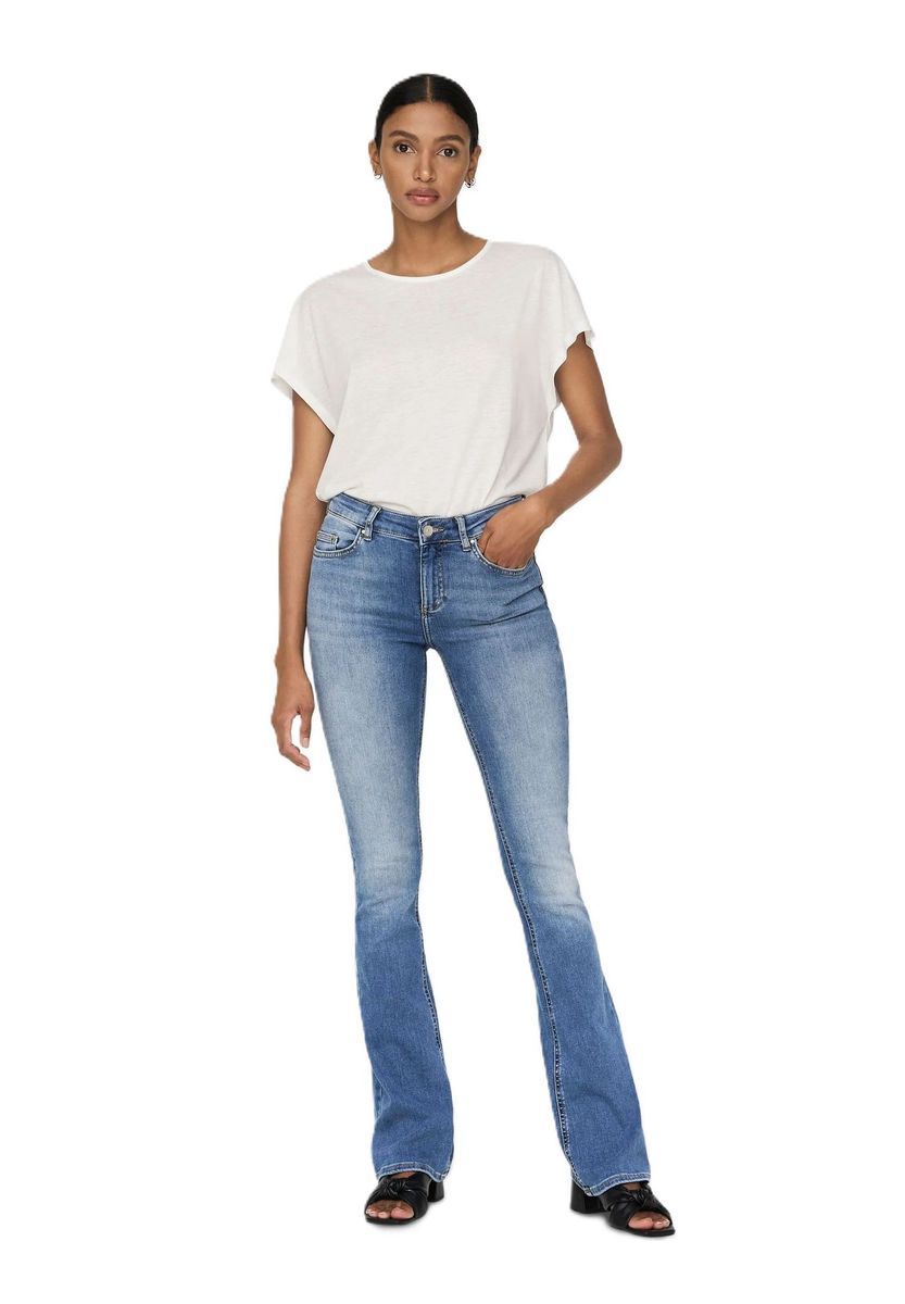Schmeichelhafte High-Rise Schlagjeans