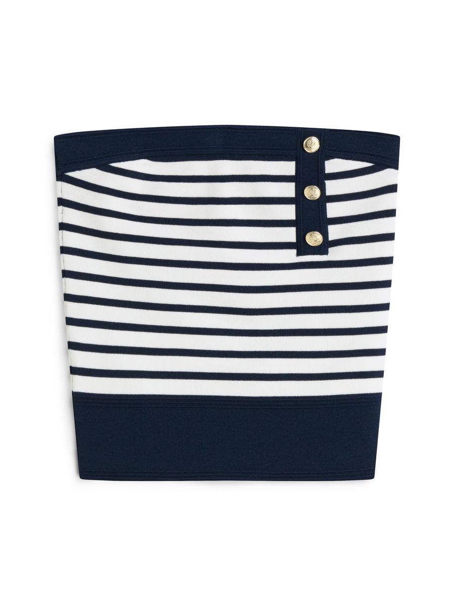 Gestreiftes Bandeau-Top im Marine-Stil