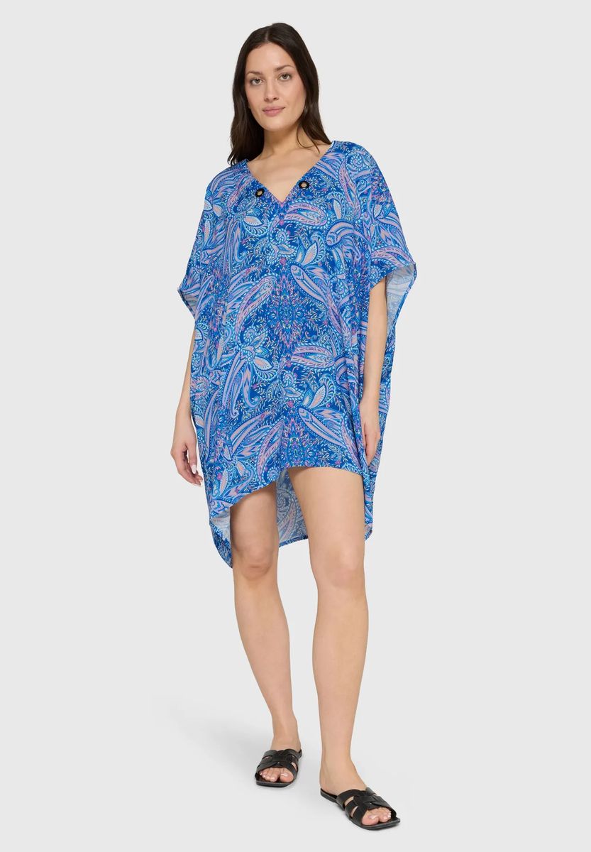Kaftan-Strandkleid mit Paisley-Muster