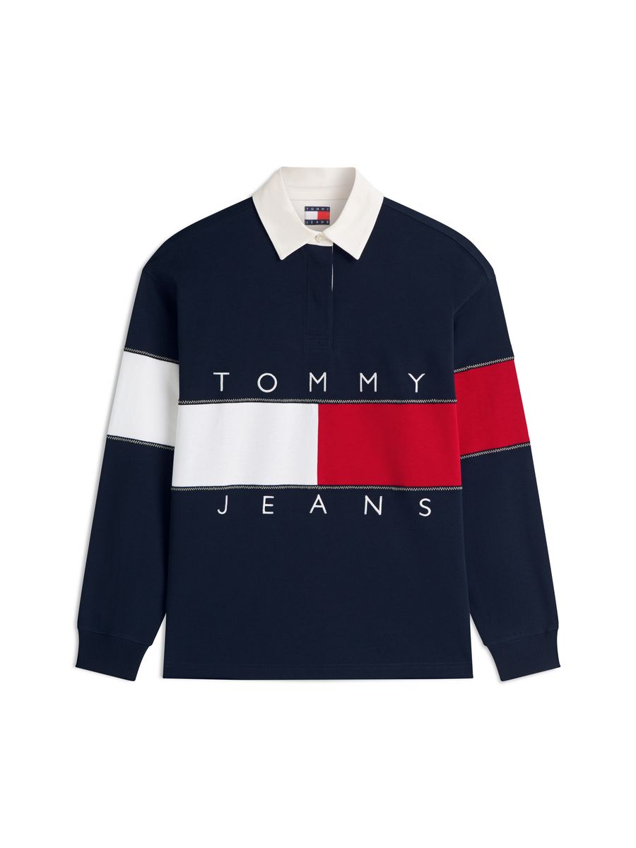 Rugby-Shirt mit Logo-Farbblock
