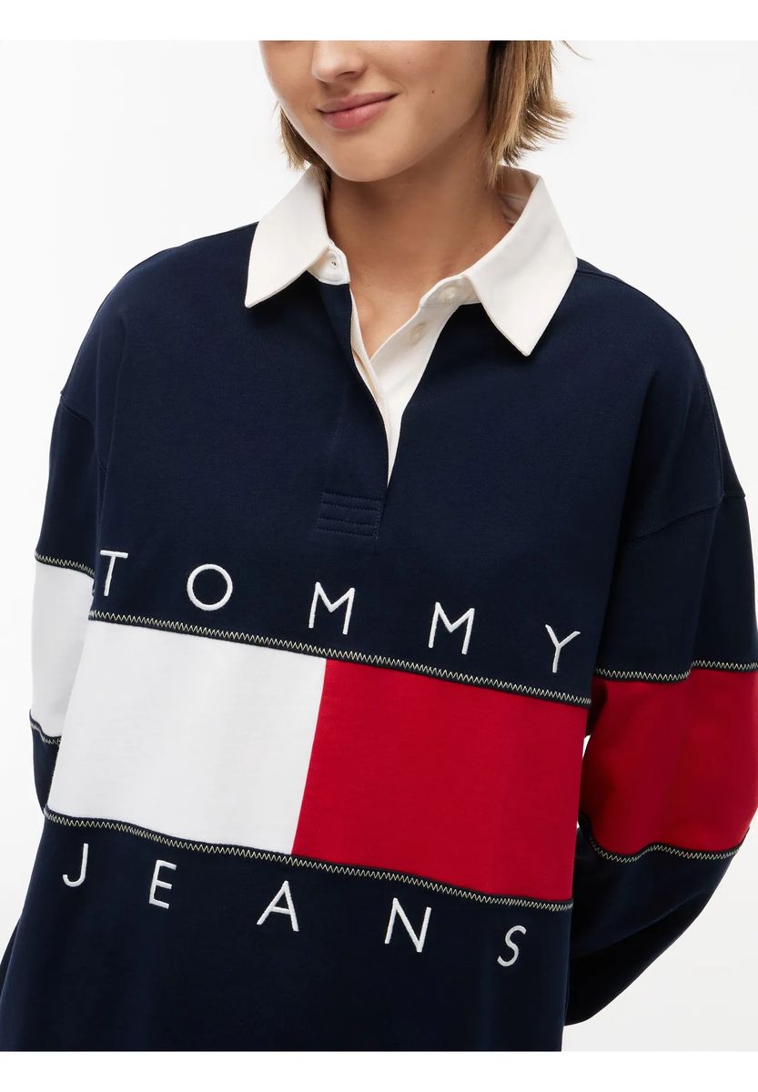 Rugby-Shirt mit Logo-Farbblock