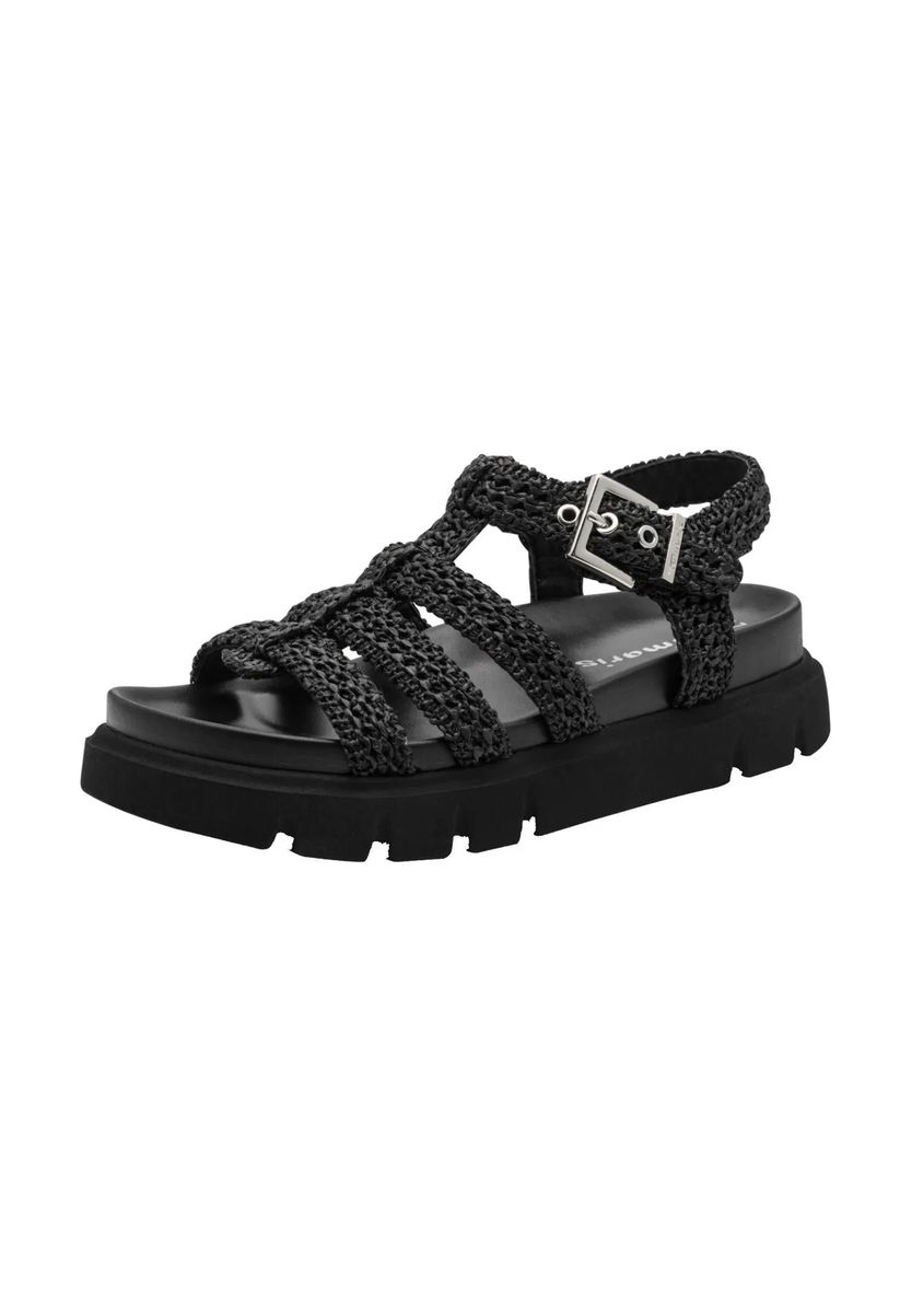 Plateau-Sandalen mit geflochtenen Riemen