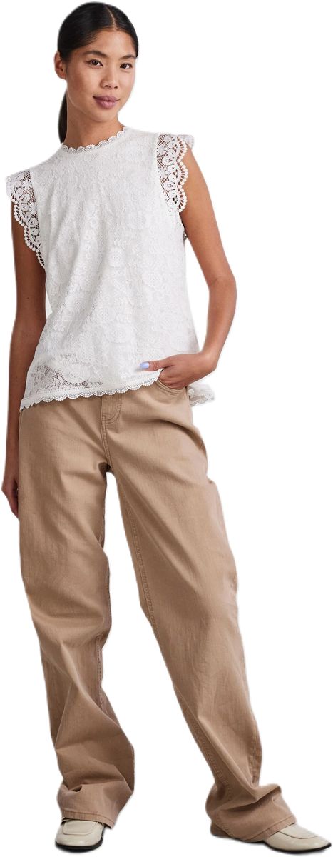 Elegantes Spitzenoberteil mit Flügelärmeln