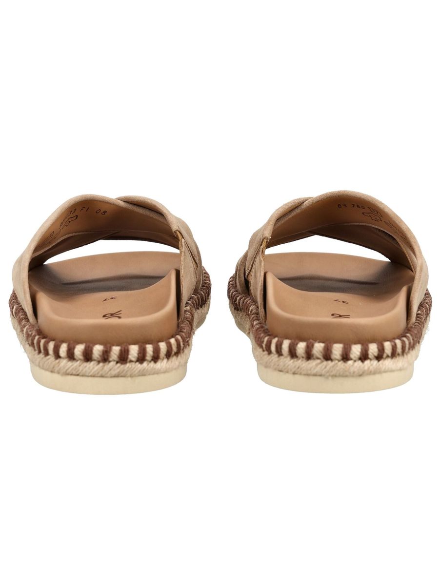 Gekreuzte Wildleder-Espadrille-Pantoletten