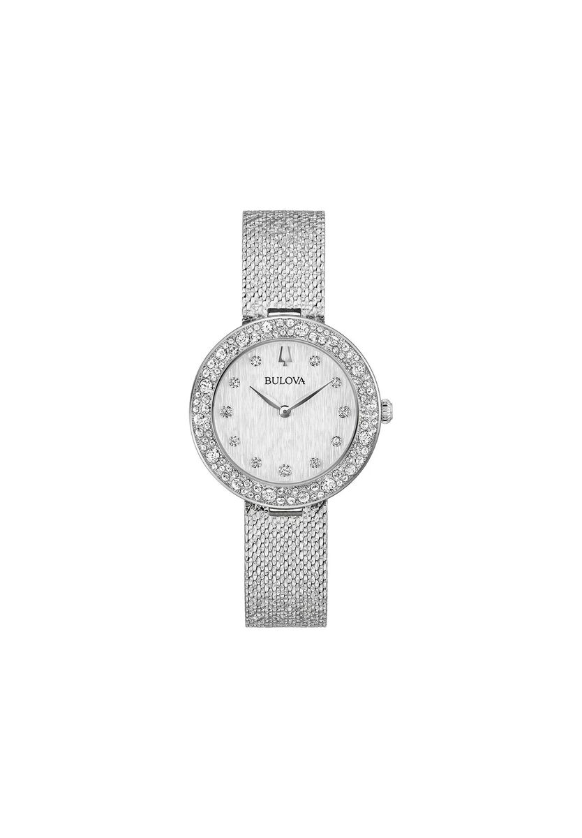 Elegante Mesh-Armbanduhr mit Diamanten