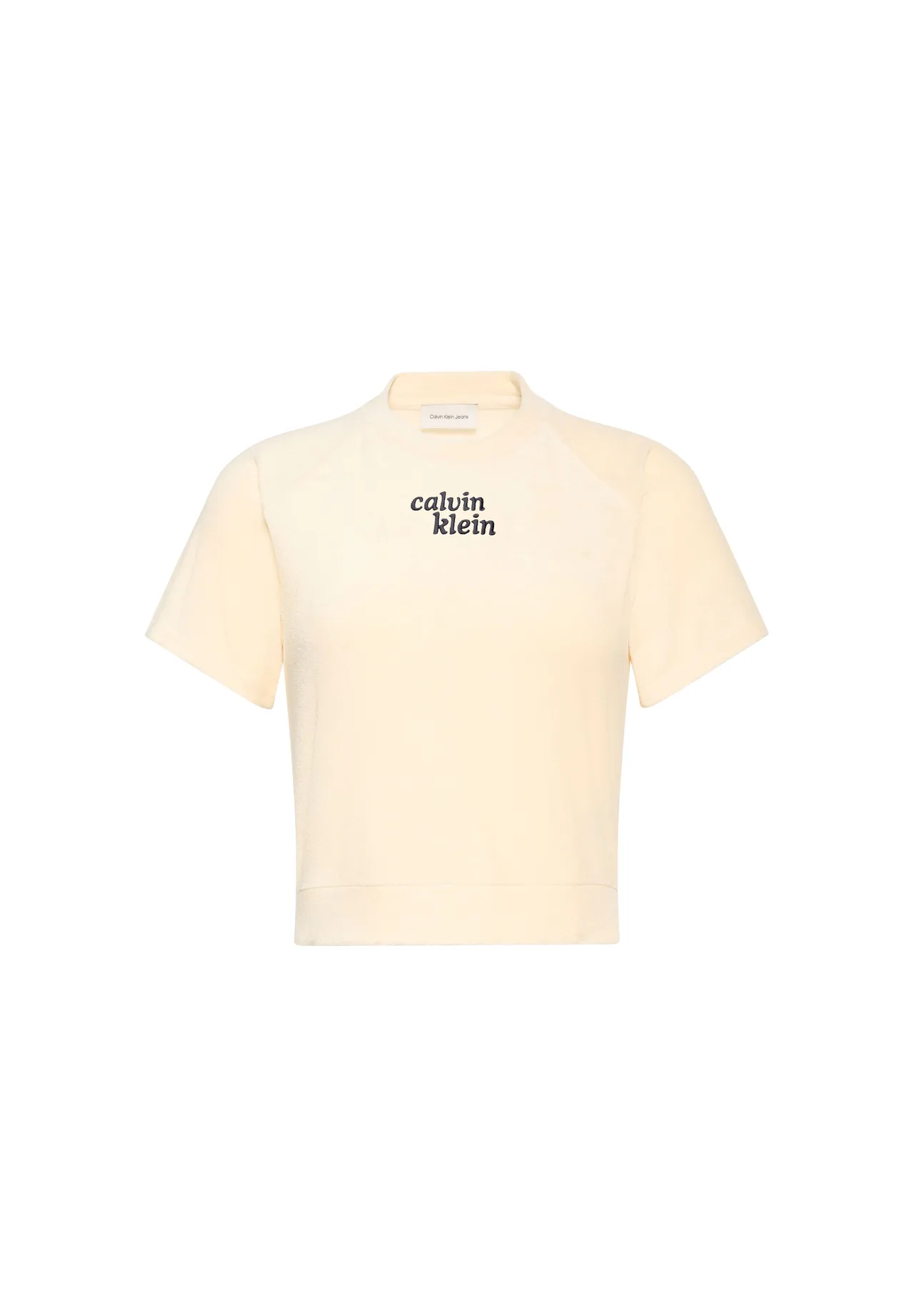 Retro-Logo Crop-Shirt aus Frottee