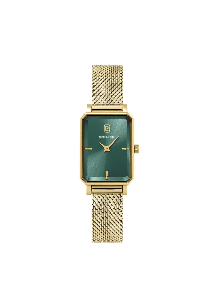 Elegante rechteckige Mesh-Armbanduhr