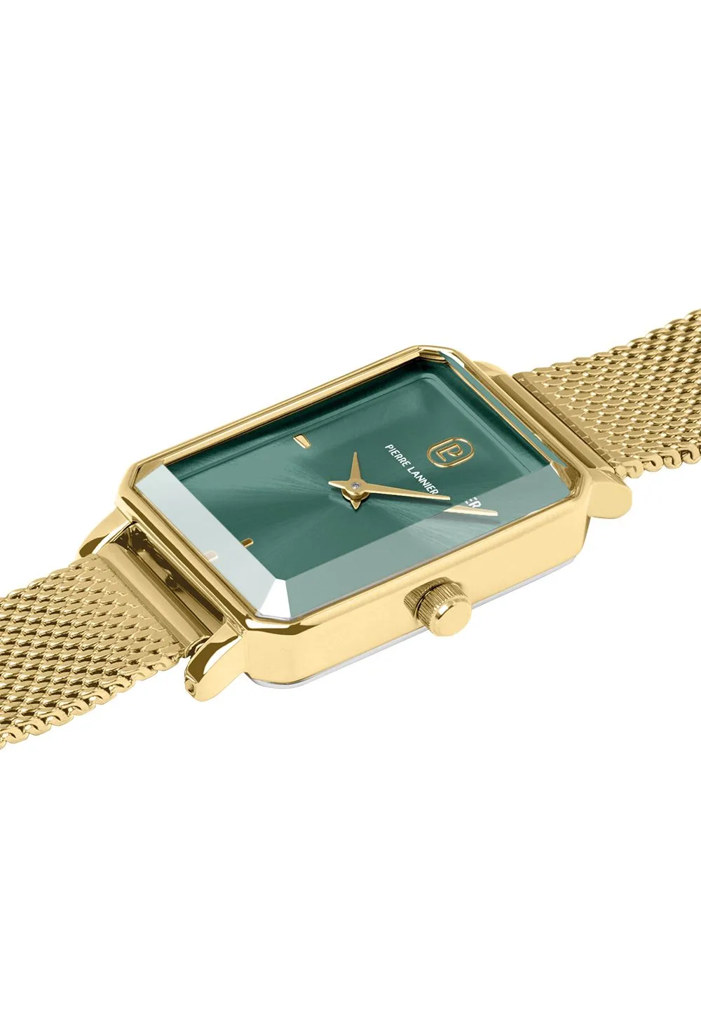 Elegante rechteckige Mesh-Armbanduhr