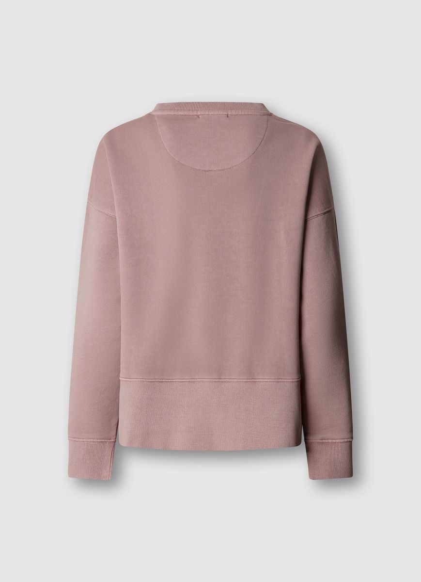 Lockerer Sweatshirt mit Metallic-Aufdruck