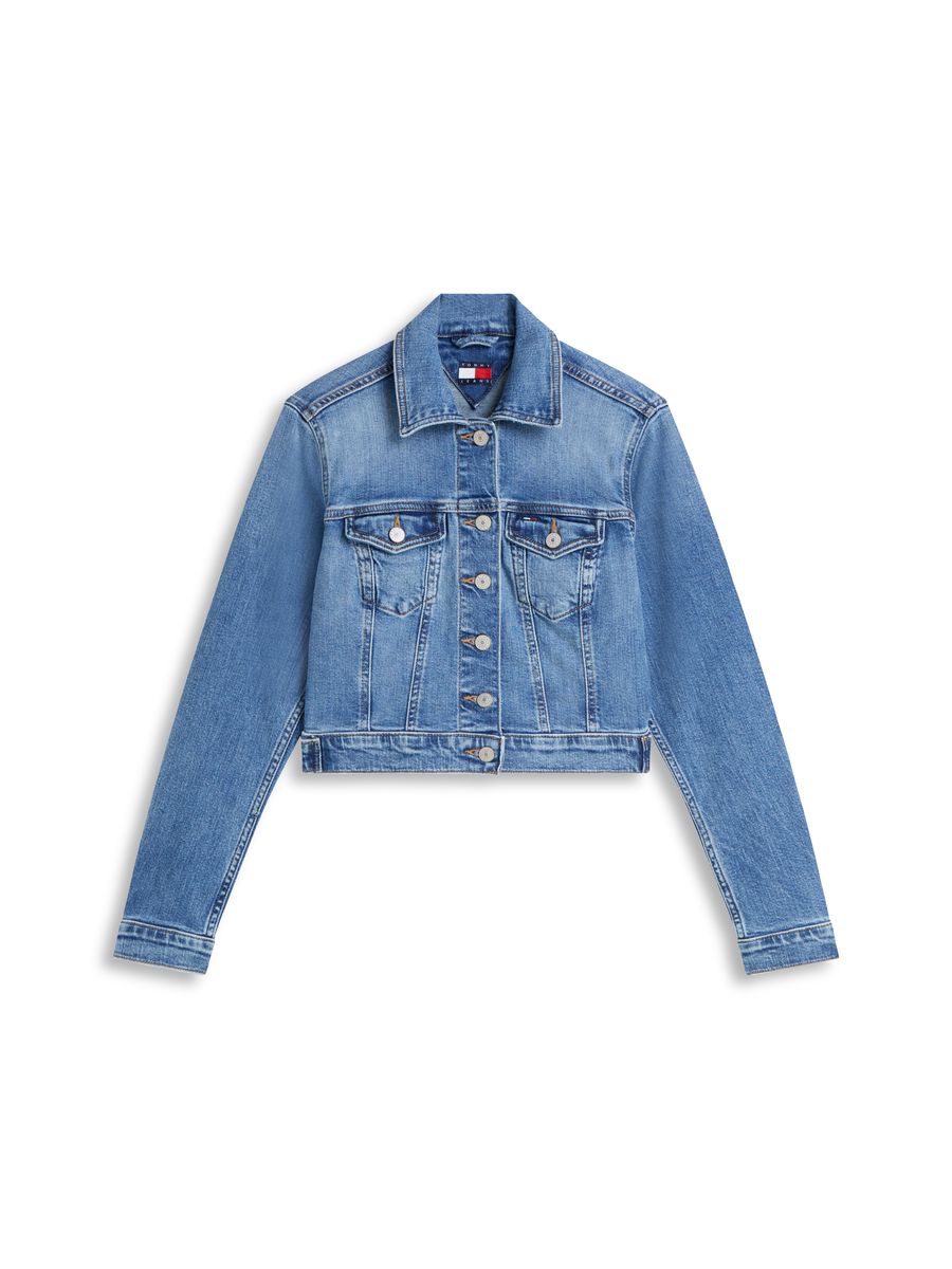 Kurze Jeansjacke mit Taschen