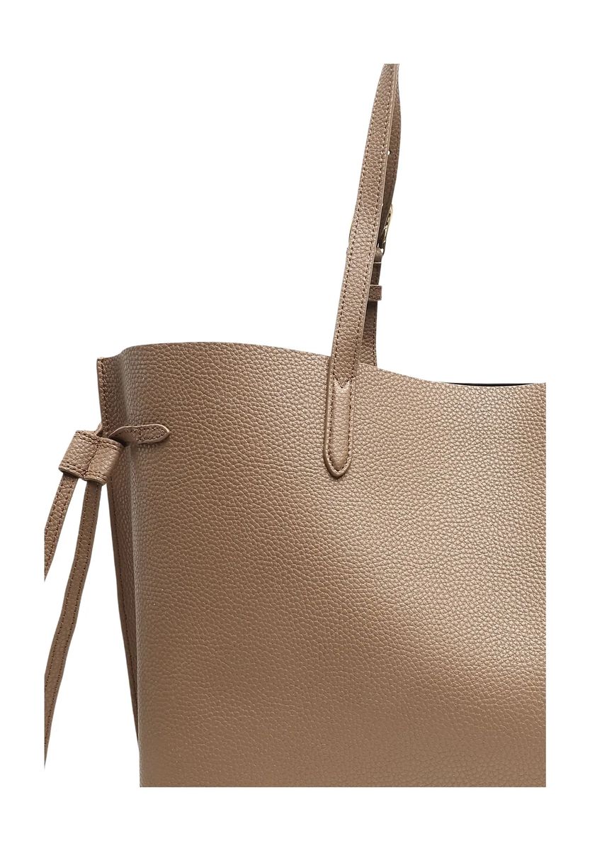 Große Shopper-Tasche aus genarbtem Leder