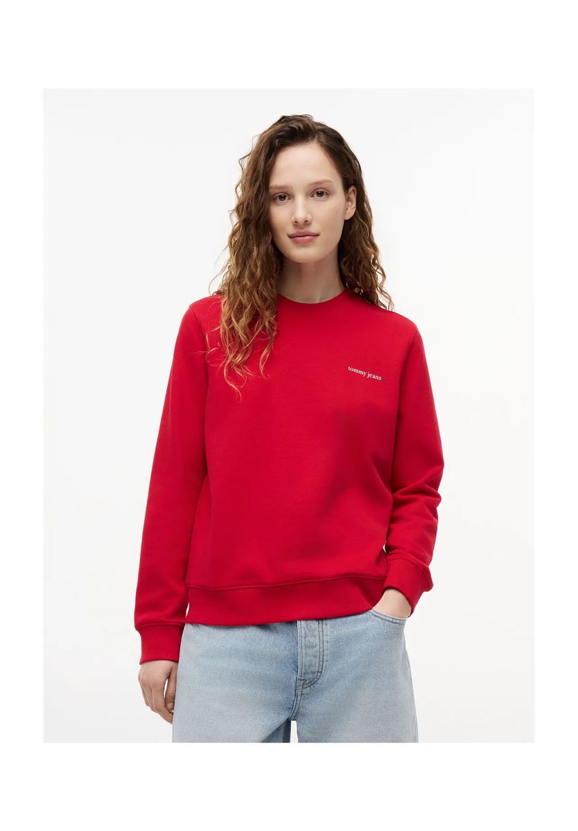 Essentieller Baumwollpullover mit Rundhalsausschnitt