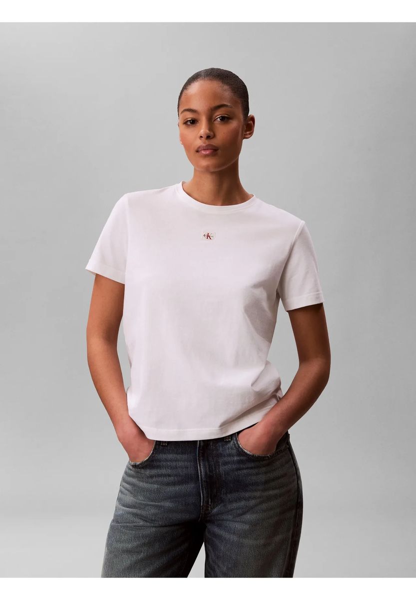 Klassisches Baumwoll-T-Shirt mit Rundhalsausschnitt