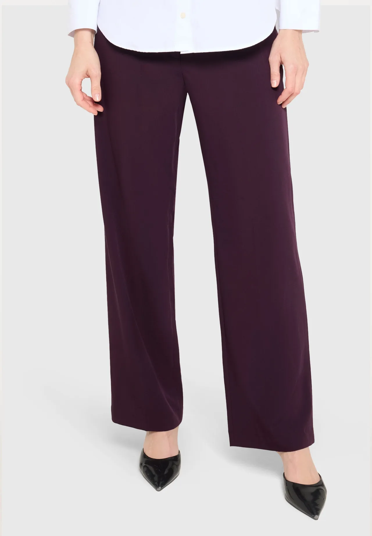 Geradlinige Anzughose mit hoher Taille