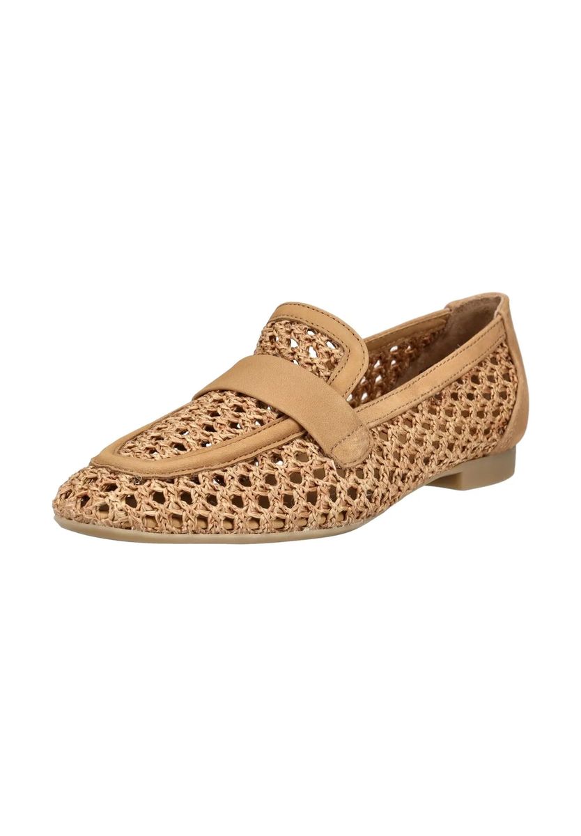Geflochtene Leder-Loafer mit Riegel