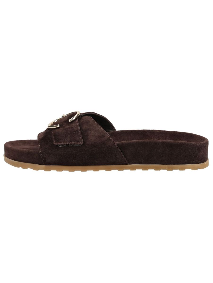 Elegante Wildleder-Pantoletten mit Schnalle