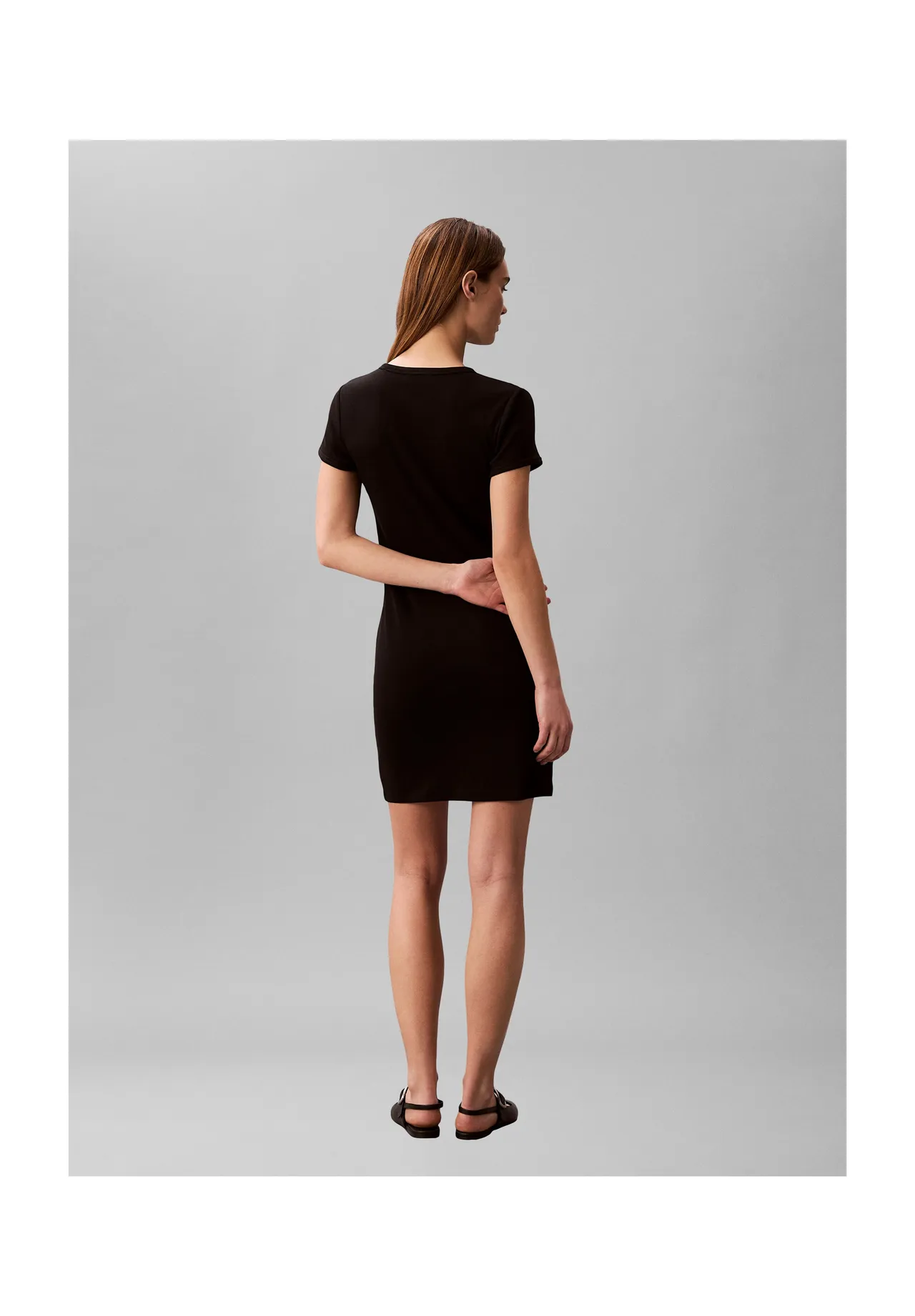 Körpernahes Mini-Kleid mit Rippstruktur
