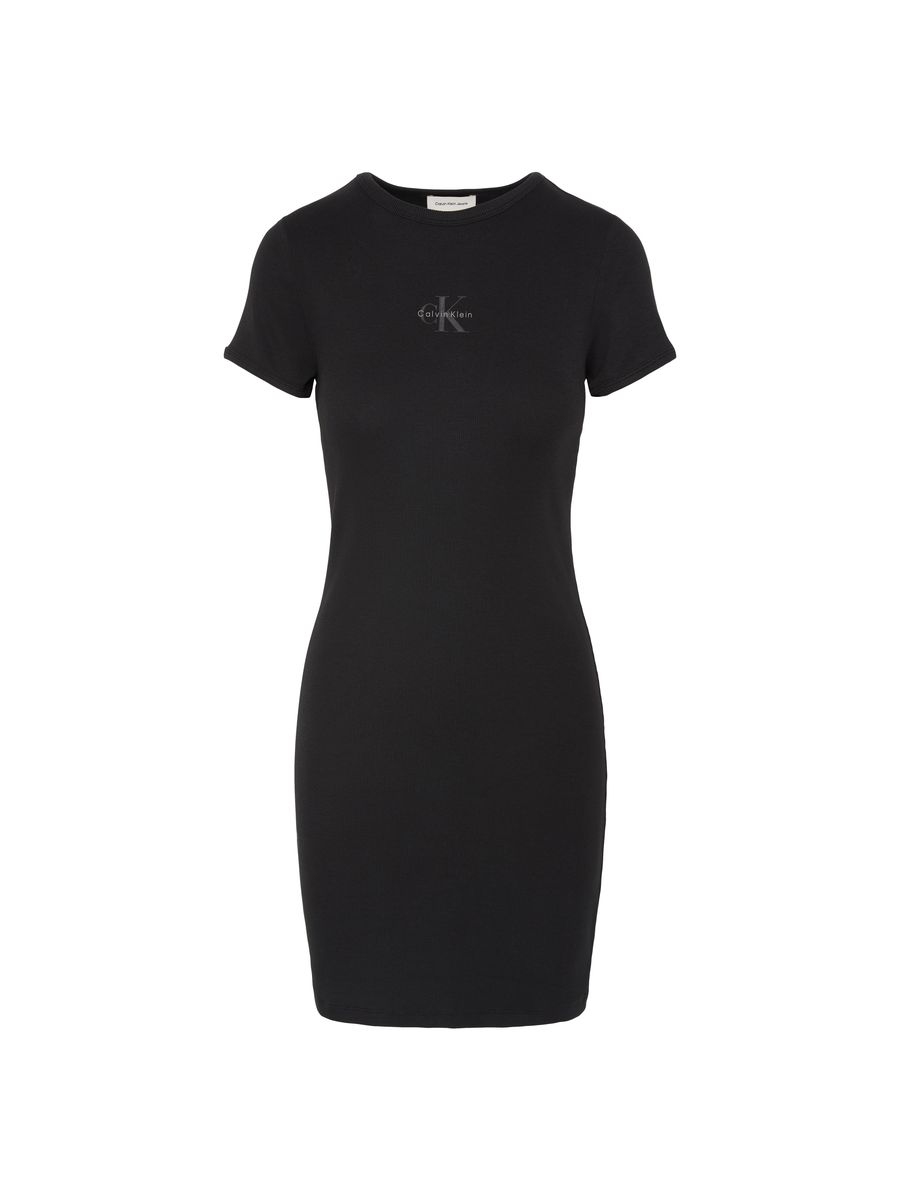 Körpernahes Mini-Kleid mit Rippstruktur