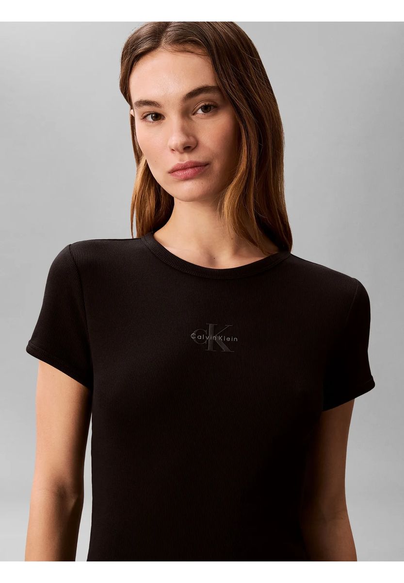 Körpernahes Mini-Kleid mit Rippstruktur