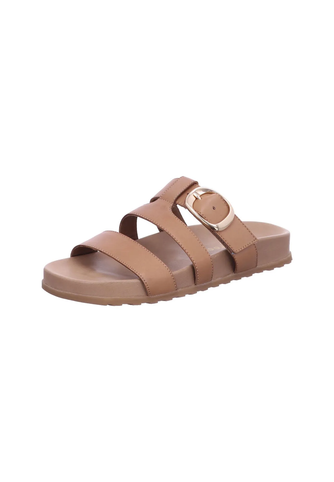 Leder-Pantolette mit drei Riemen