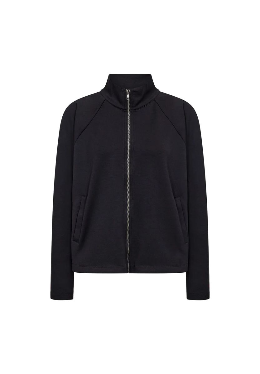 Minimalistische Sweatjacke mit Stehkragen