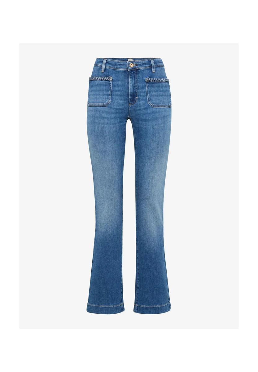 Bootcut-Jeans mit aufgesetzten Taschen
