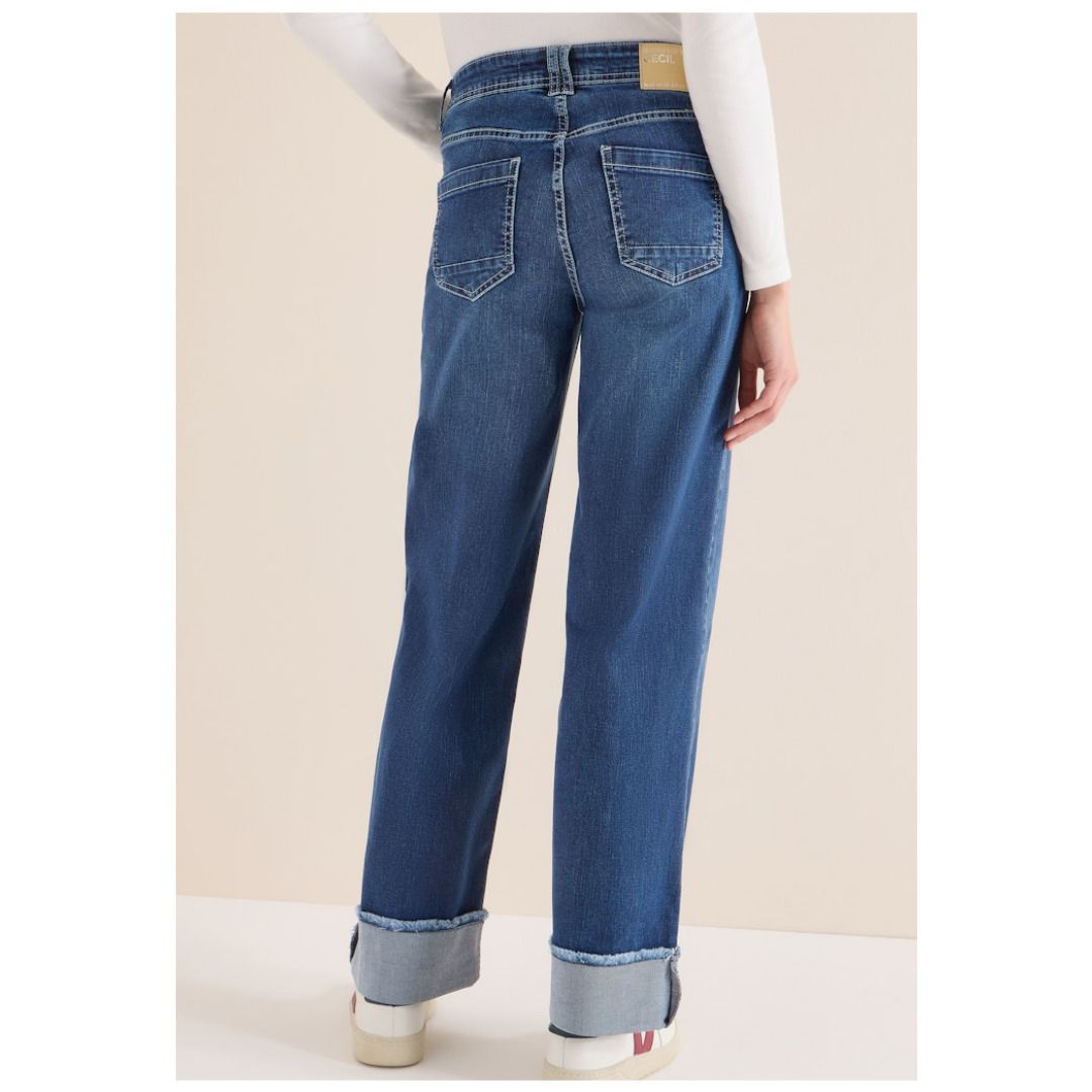 High-Waist Jeans mit weitem Bein
