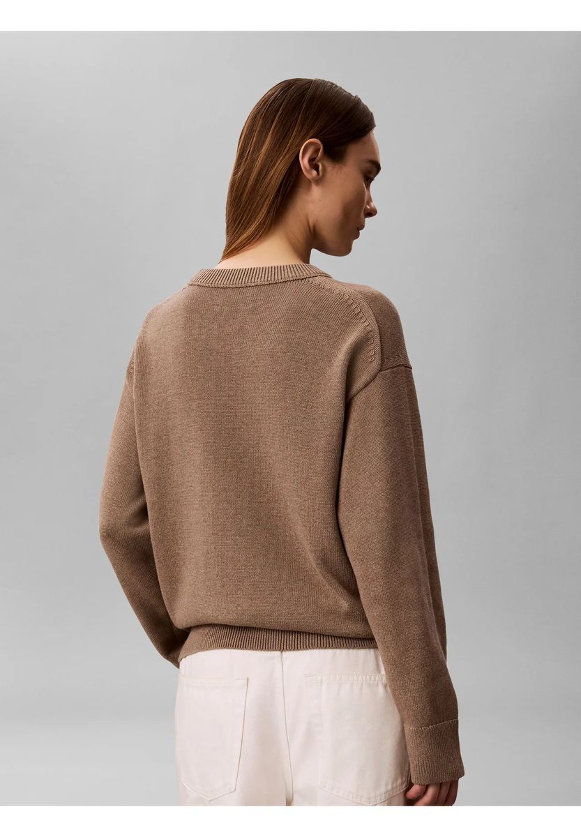 Lockerer Logo-Pullover mit Rundhalsausschnitt