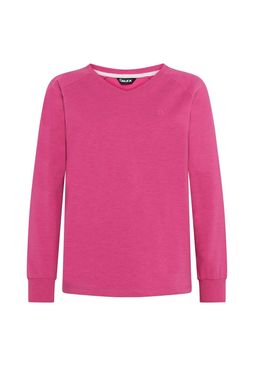 V-Ausschnitt Sweatshirt mit Raglanärmeln