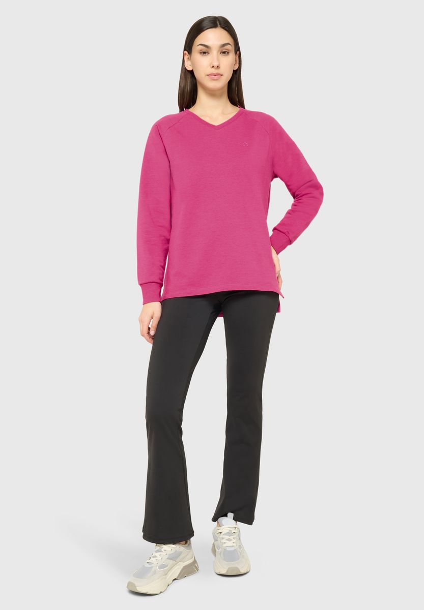 V-Ausschnitt Sweatshirt mit Raglanärmeln