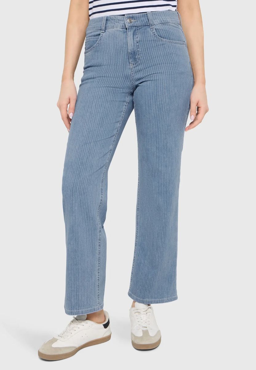 Nadelstreifen-Jeans mit geradem Bein