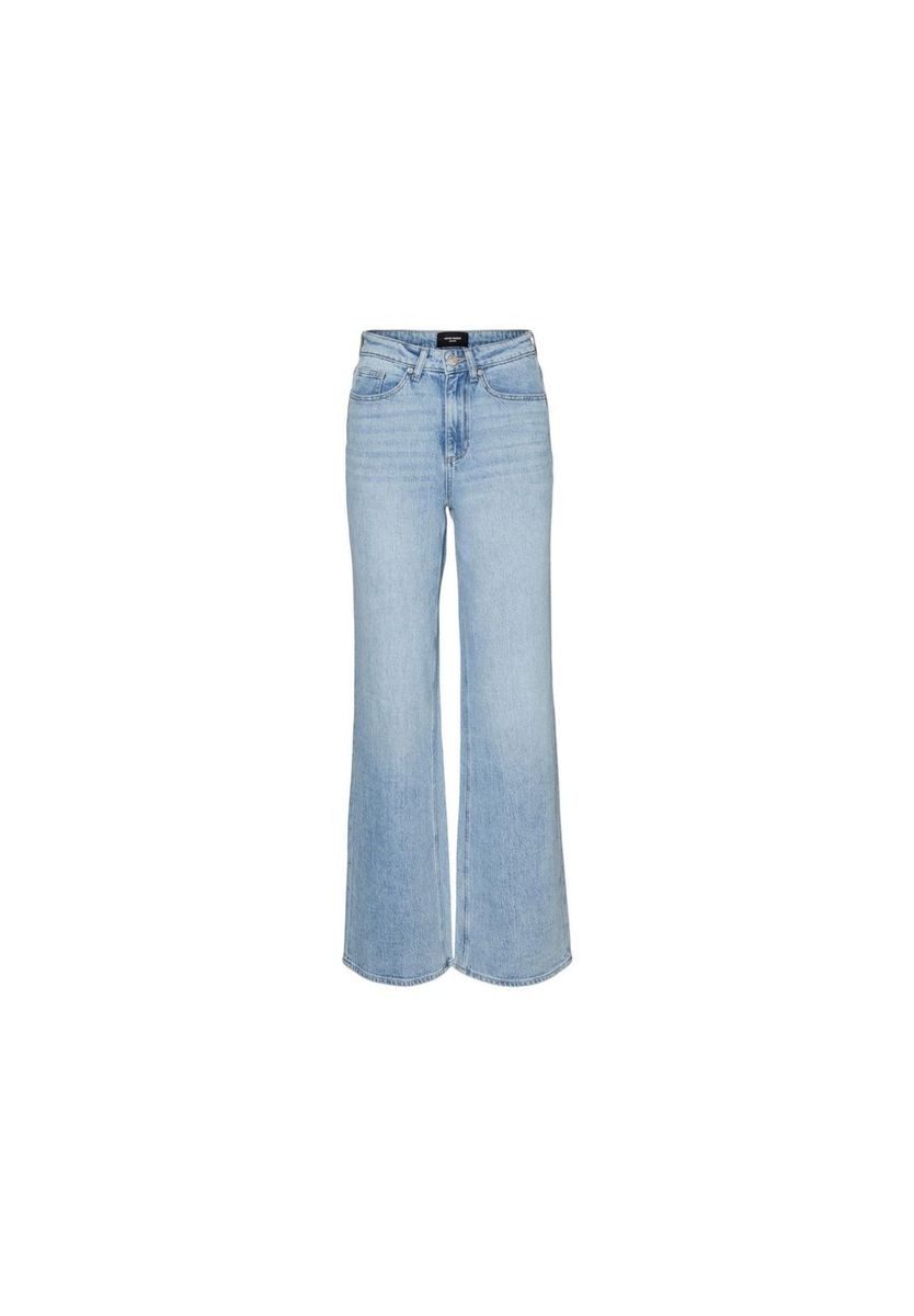Hochtaillierte Jeans mit weitem Bein