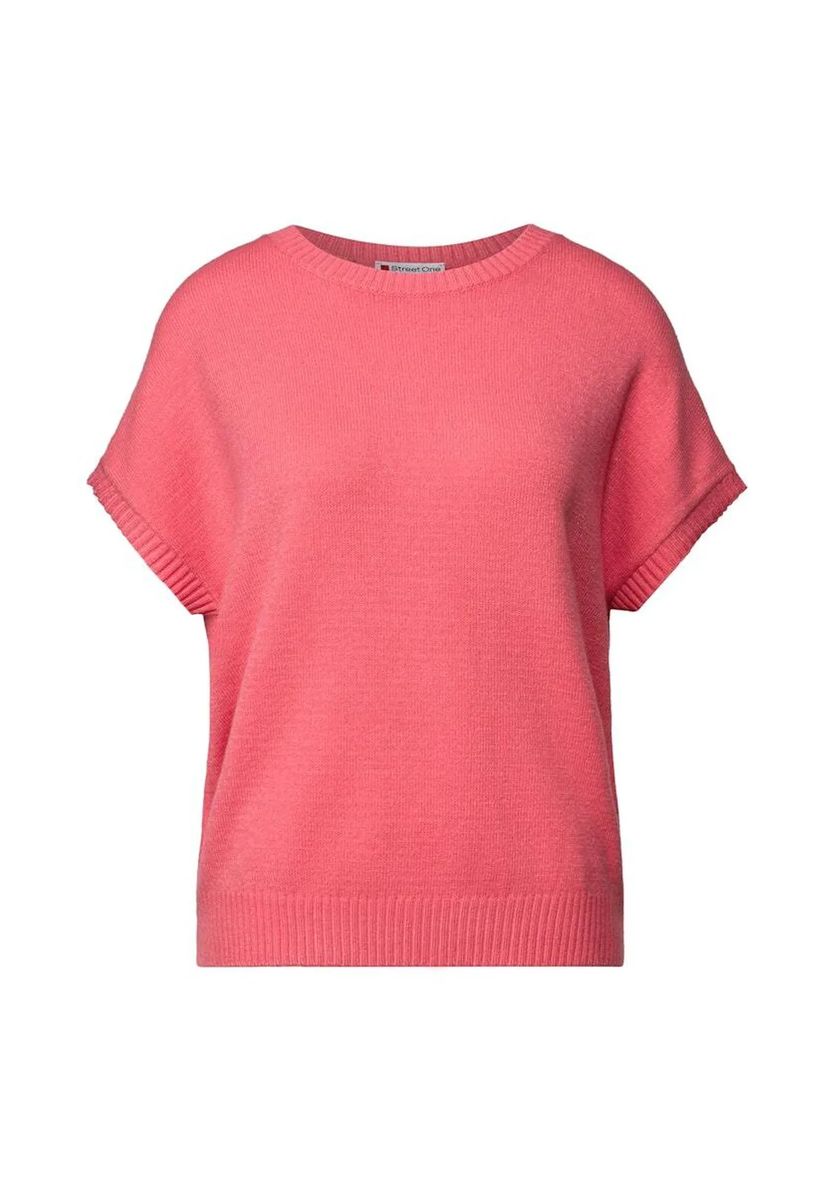 Kurzärmeliger Feinstrick-Pullover