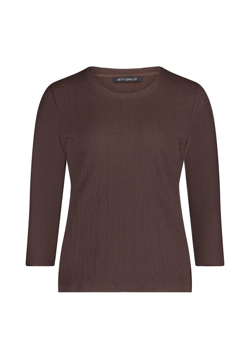 Strukturiertes Crinkle-Shirt mit 3/4-Ärmeln