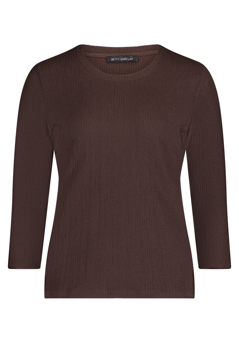 Strukturiertes Crinkle-Shirt mit 3/4-Ärmeln