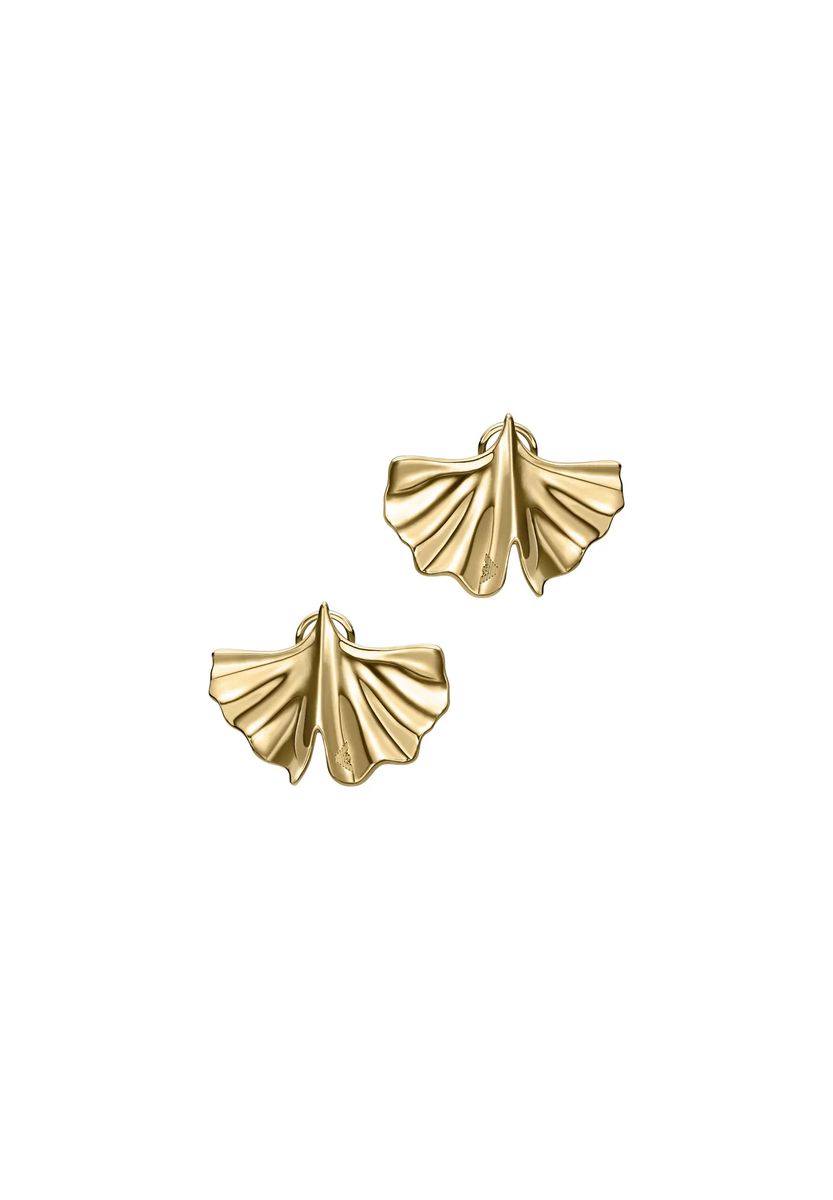 Elegante Ginkgoblatt-Ohrstecker