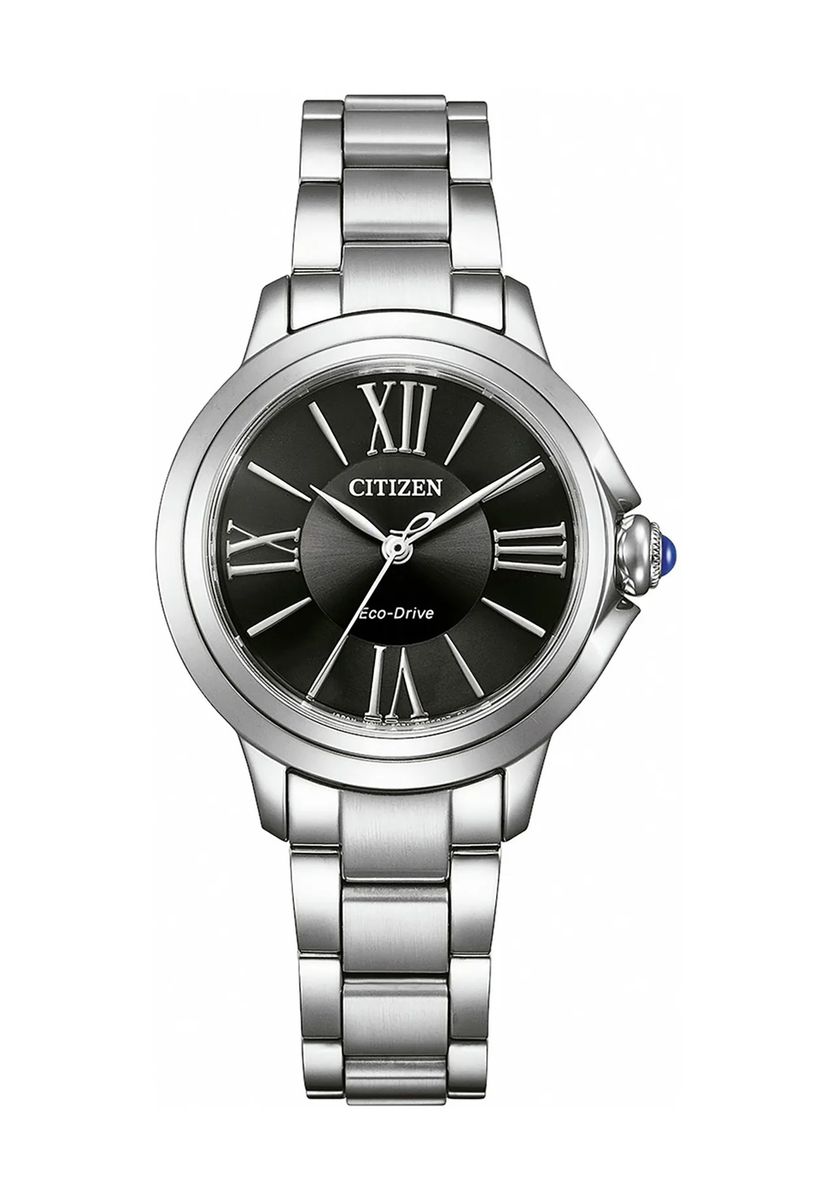 Elegante Eco-Drive Uhr mit römischen Ziffern