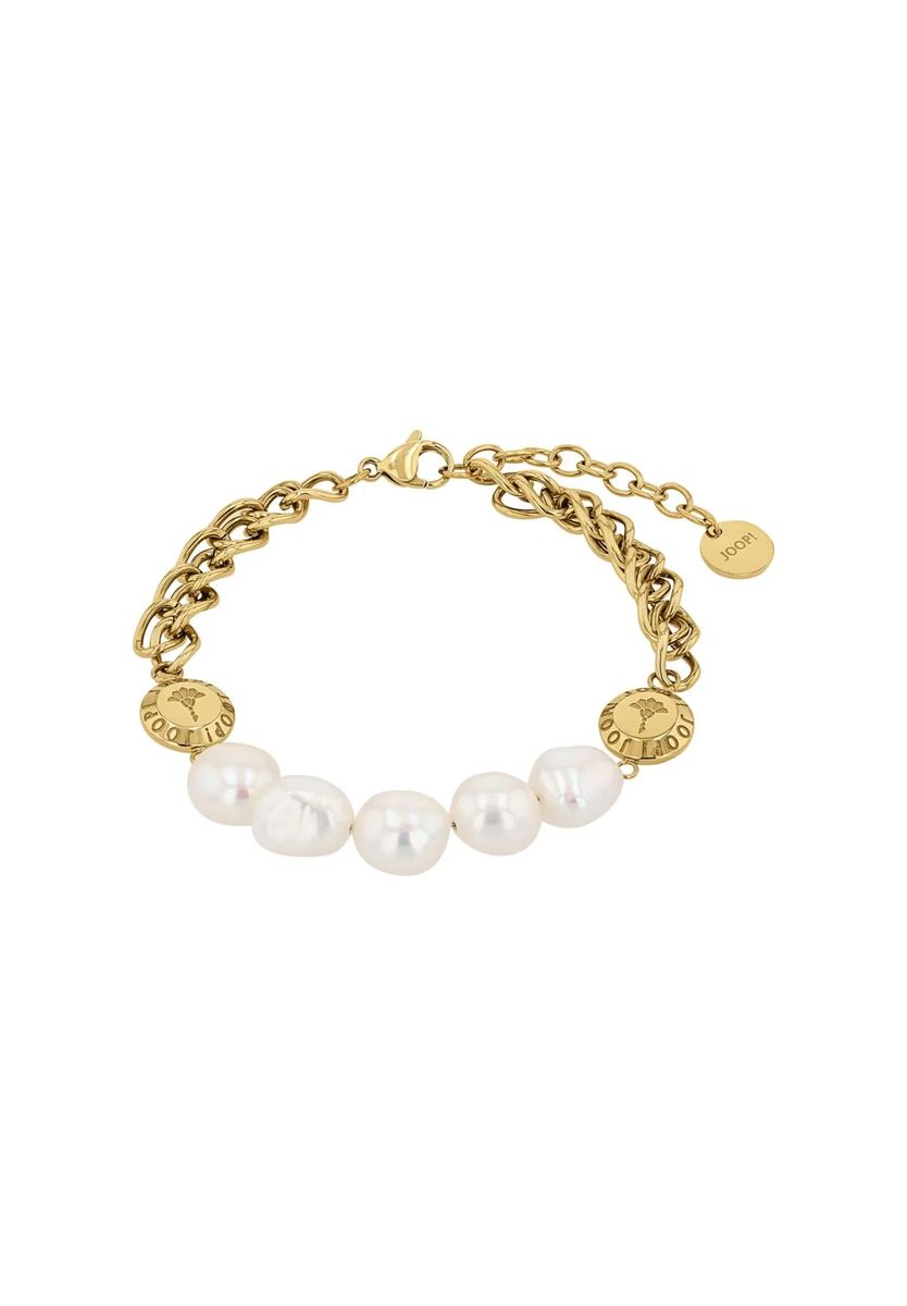 Elegantes Gliederketten-Armband mit Süßwasserperlen
