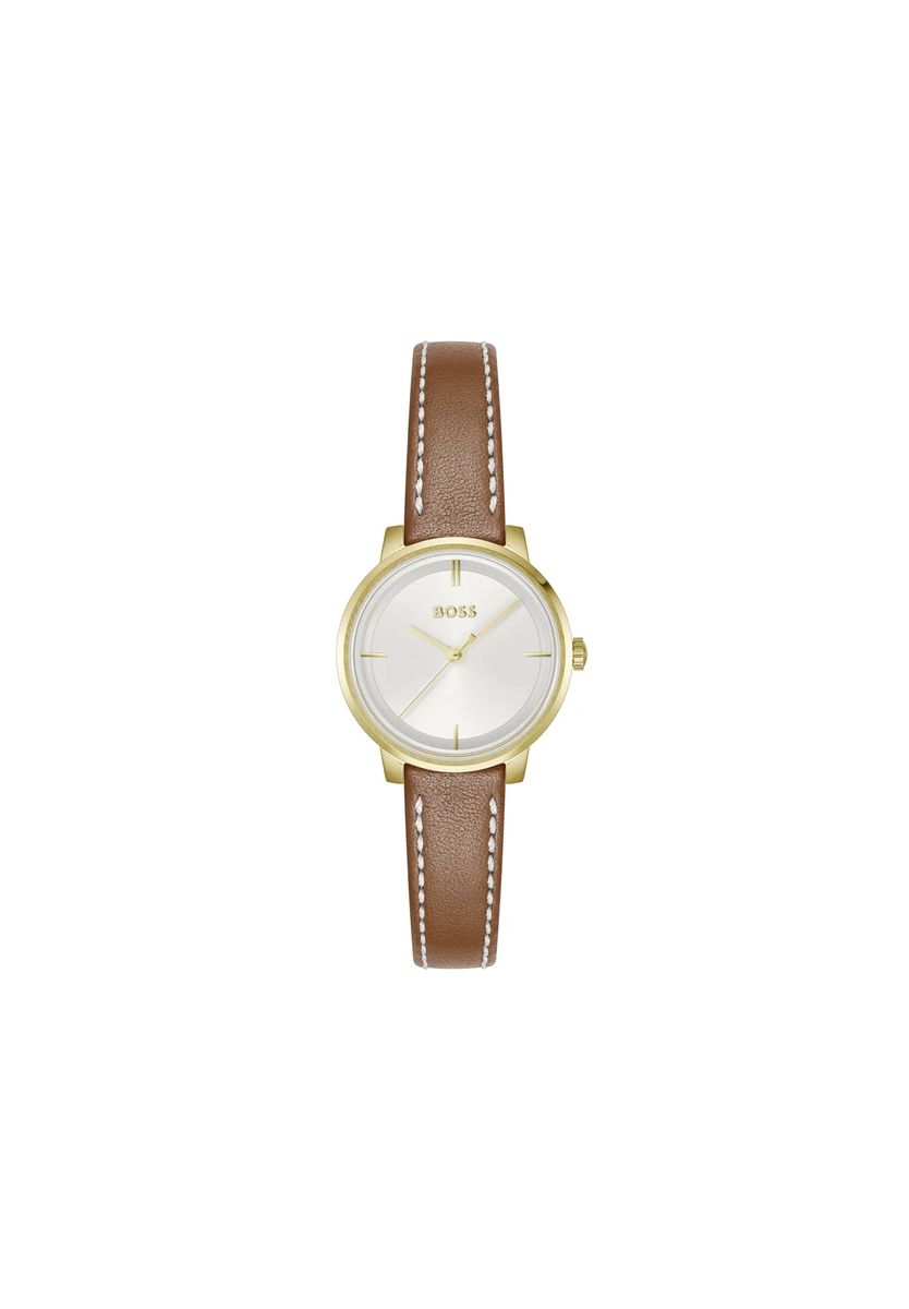 Klassische Analoguhr mit Lederarmband