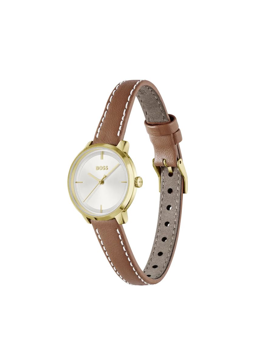 Klassische Analoguhr mit Lederarmband