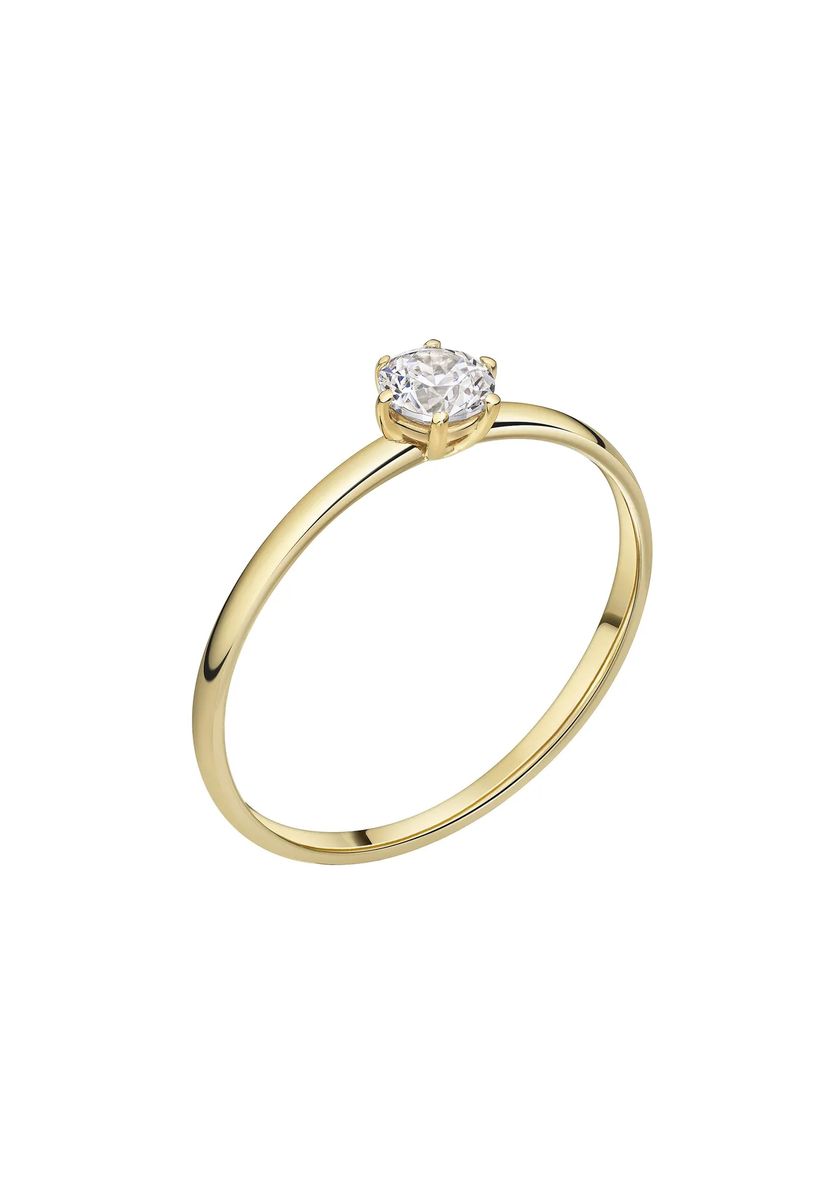 Klassischer Goldener Solitärring