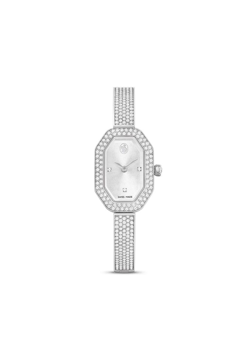 Oktogonale Armbanduhr mit Pavé-Kristallen