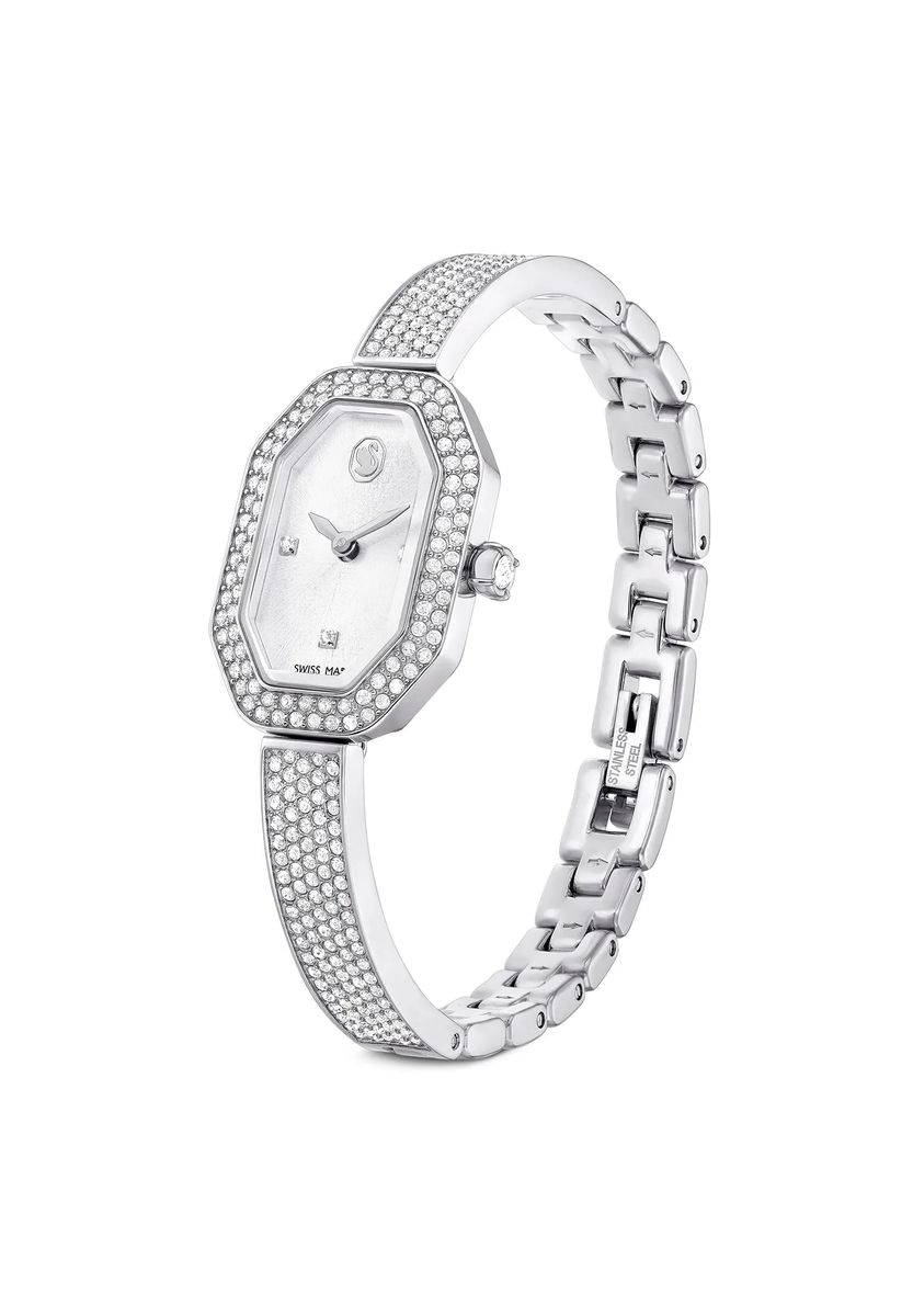 Oktogonale Armbanduhr mit Pavé-Kristallen