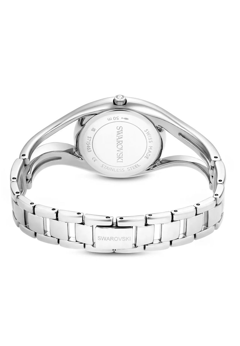 Elegante Kristall-Pavé Armreif-Uhr