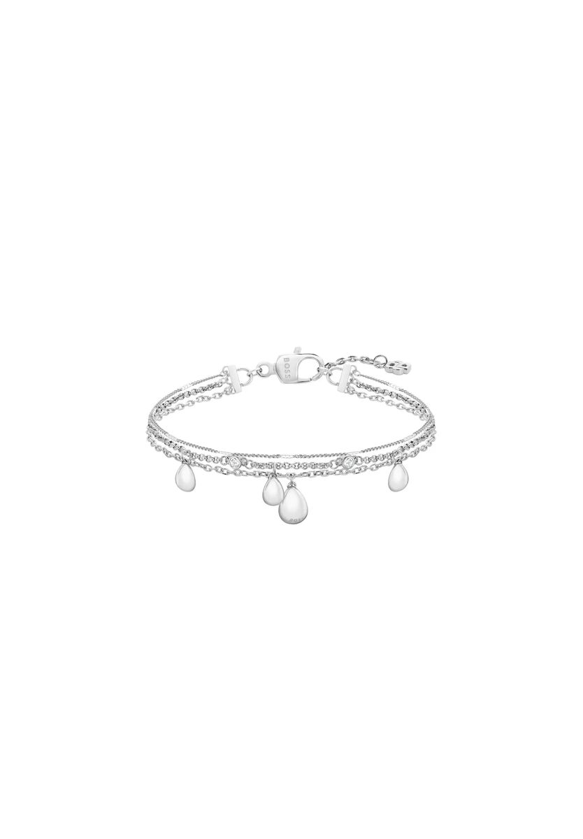 Dreireihiges Armband mit Tropfenanhängern