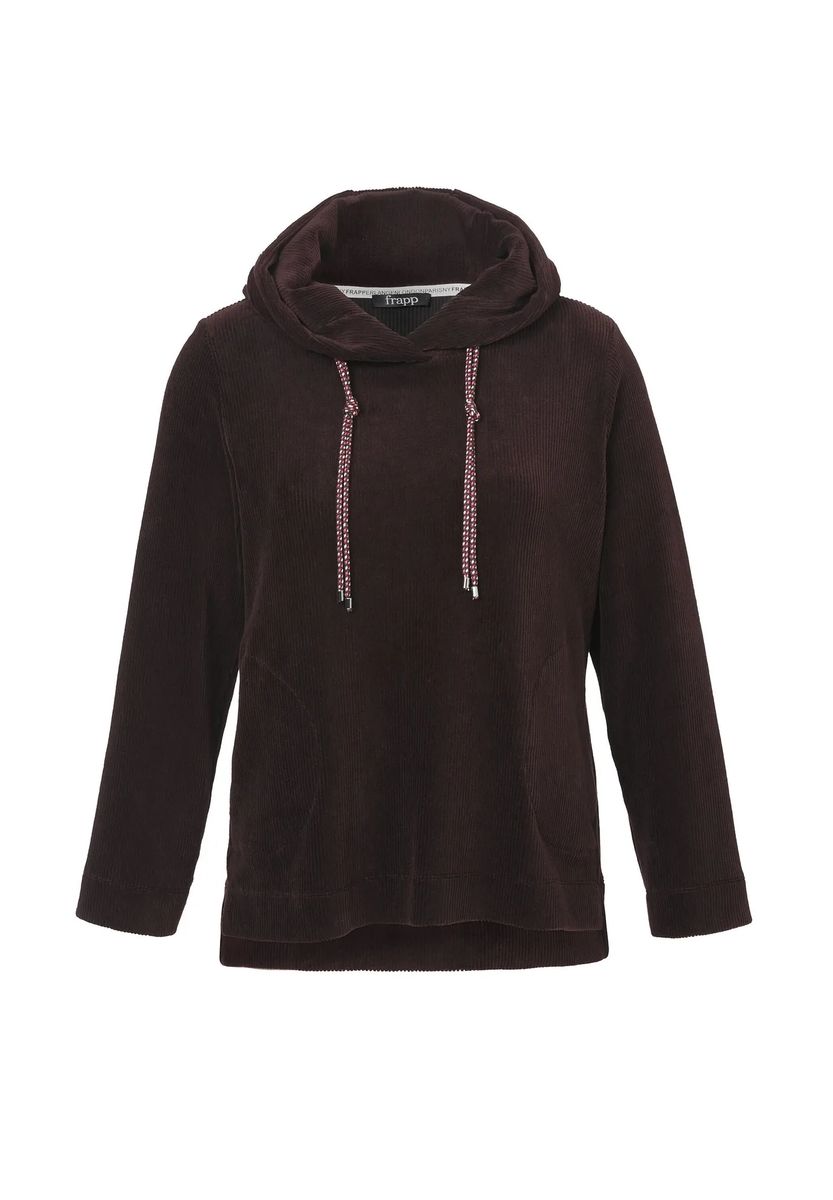 Weiches Cord-Kapuzensweatshirt