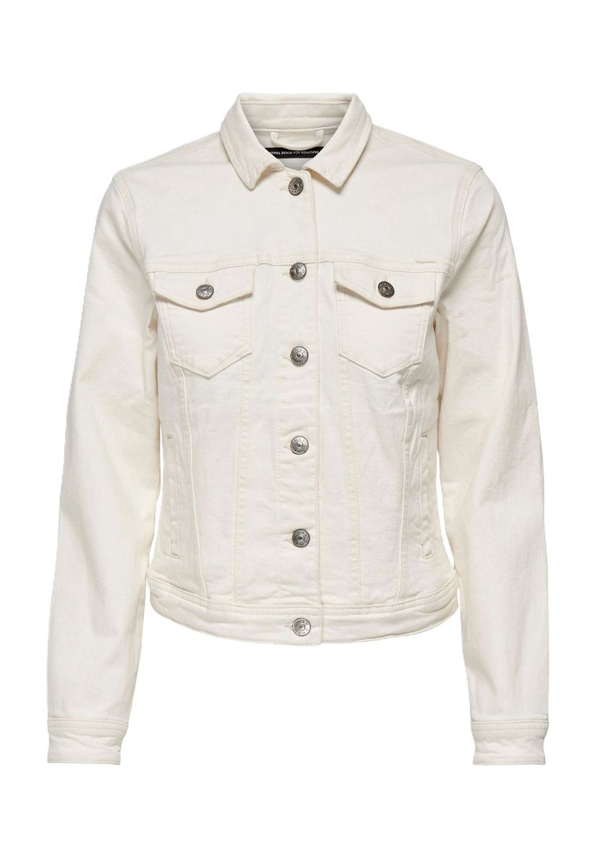 Strukturierte Denim-Jacke zum Knöpfen