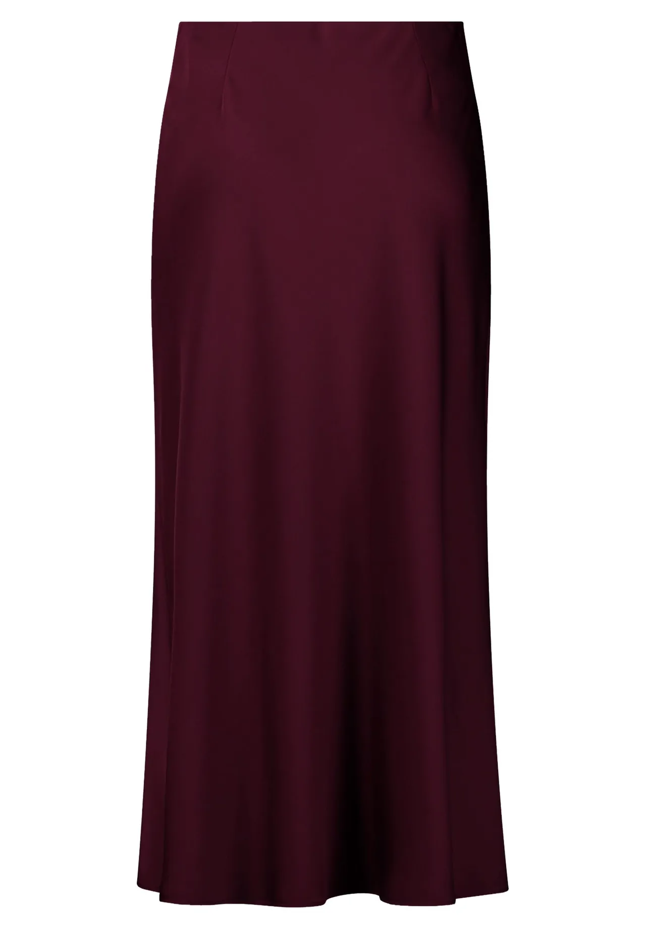 Eleganter Satin-Midirock mit geradem Schnitt