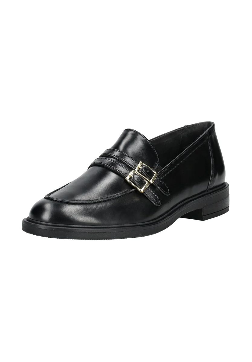 Elegante Leder-Slipper mit Doppelschnalle
